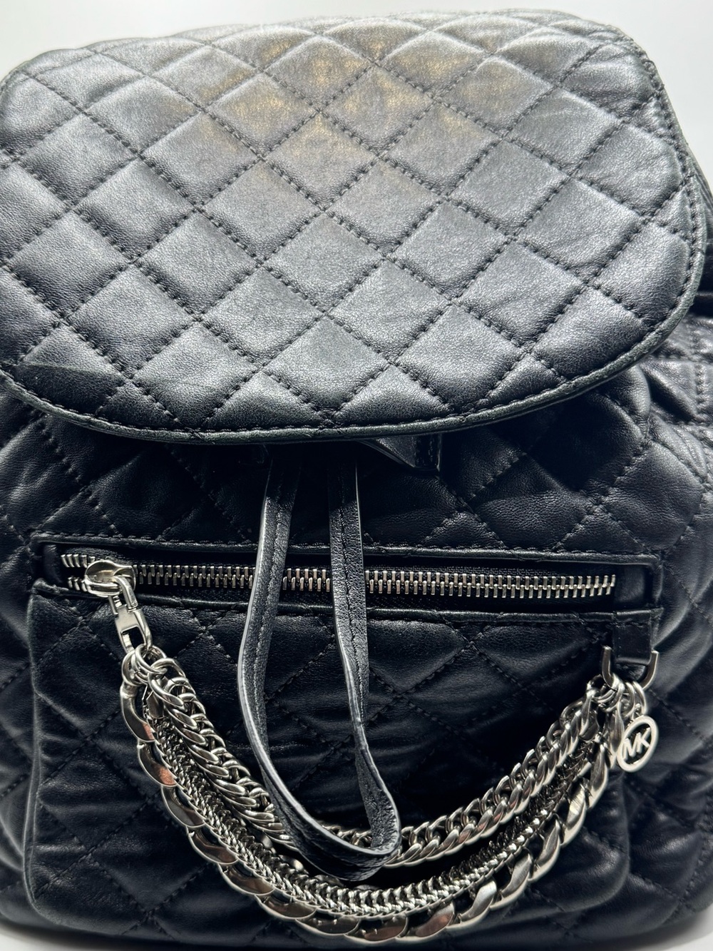 Michael Kors Cheyenne Quilted Drawstring Leather Backpack - Picture 7 of 14